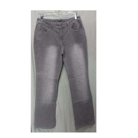 Chico's Platinum 31 X 33 Low Rise 5 Pocket Gray Denim Jeans (T-321) - Picture 2 of 11